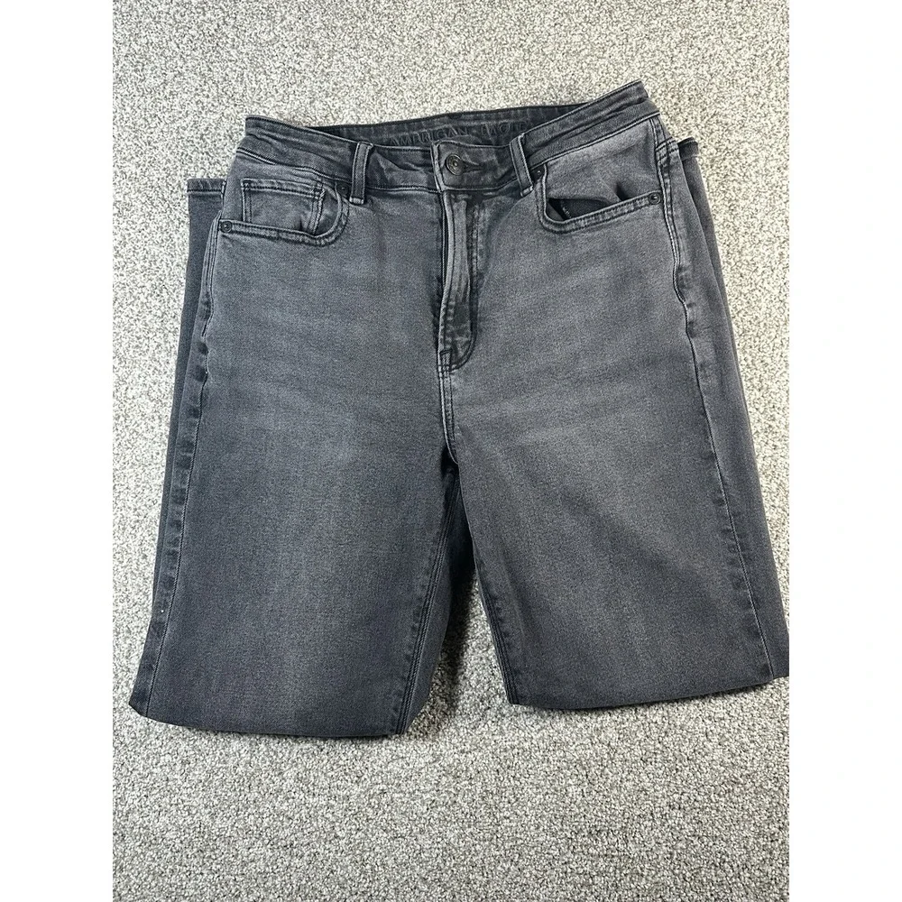 American Eagle Outfitters Jeans Womens 4 Black Cotton Denim Mom Curvy Stretch
